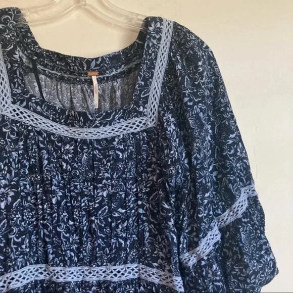 FREE PEOPLE Blue Talk About It Tunic - Picture 7 of 9